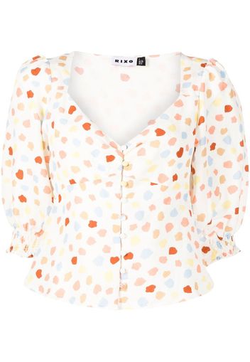 Rixo Palma spot-print blouse - Bianco