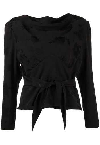 Rixo Ramona satin blouse - Nero