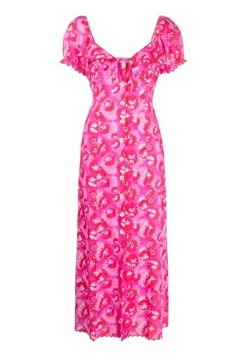 Rixo Briella floral-print midi dress - Rosa