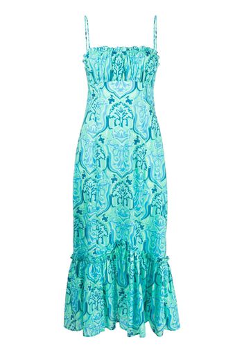 Rixo Sorcha cotton midi dress - Verde