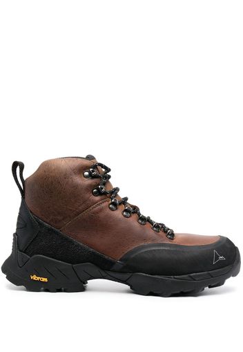 ROA leather lace-up boots - Marrone
