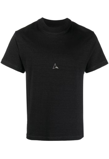 ROA logo-embroidered crew-neck T-shirt - Nero