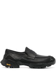 ROA logo-print leather loafers - Nero