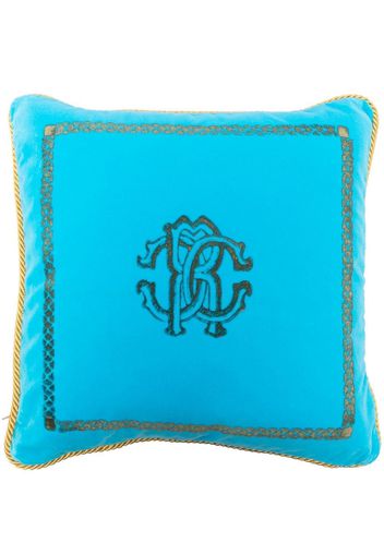 Roberto Cavalli Home Cuscino Venezia con Monogram RC - Blu