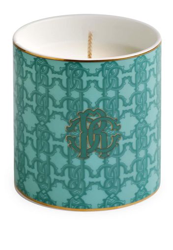 Roberto Cavalli Home Turquoise Monogram scented candle (270g) - Blu