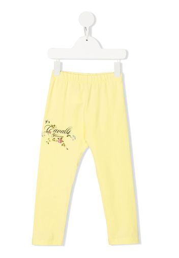 Roberto Cavalli Junior Pantaloni dritti con stampa - Giallo