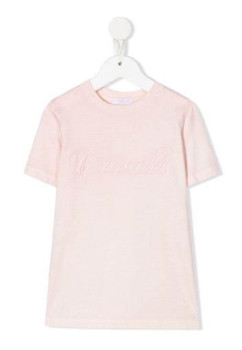 Roberto Cavalli Junior T-shirt con ricamo - Rosa