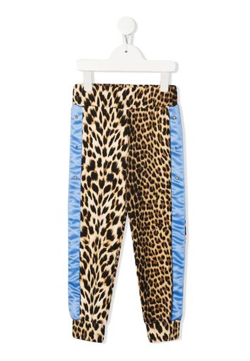 Roberto Cavalli Junior Leggings con stampa - Marrone