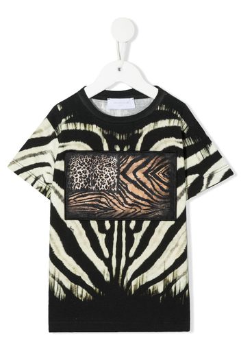 Roberto Cavalli Junior T-shirt con stampa - Toni neutri