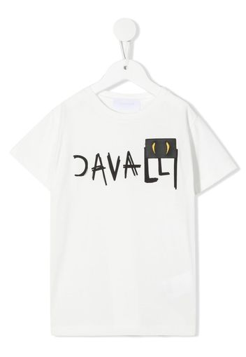 Roberto Cavalli Junior T-shirt con stampa - Bianco