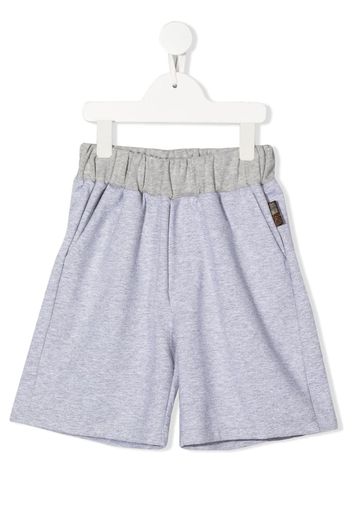 Roberto Cavalli Junior Shorts sportivi con logo - Grigio