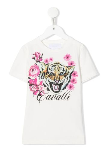 Roberto Cavalli Junior T-shirt con stampa grafica - Bianco