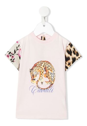 Roberto Cavalli Junior T-shirt con stampa - Rosa