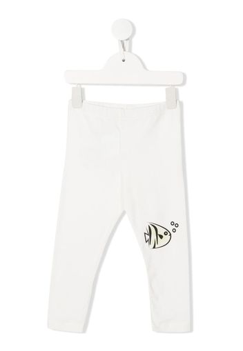 Roberto Cavalli Junior Leggings con stampa - Bianco