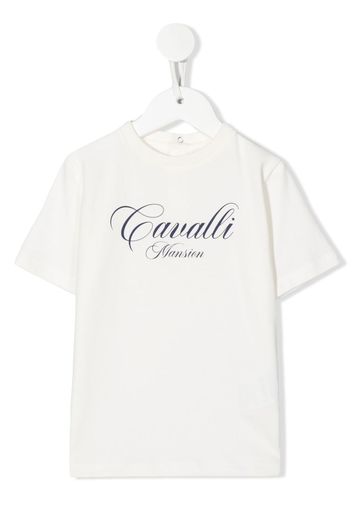 Roberto Cavalli Junior logo-print short-sleeve T-shirt - Bianco