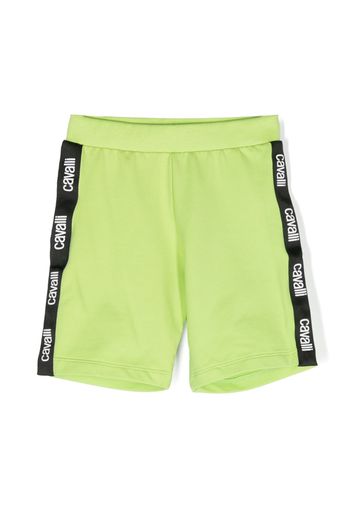 Roberto Cavalli Junior logo-print shorts - Verde