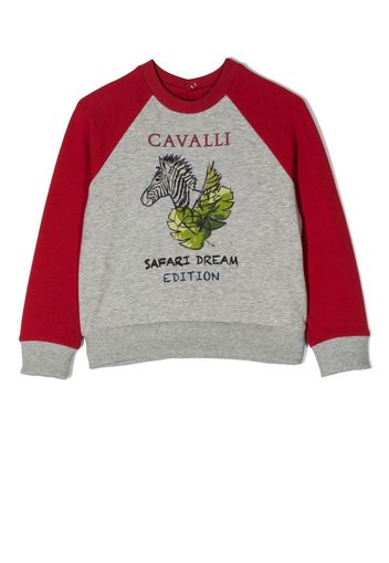 Roberto Cavalli Junior graphic-print sweatshirt - Rosso