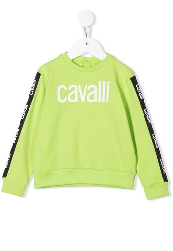 Roberto Cavalli Junior Felpa girocollo con stampa - Verde