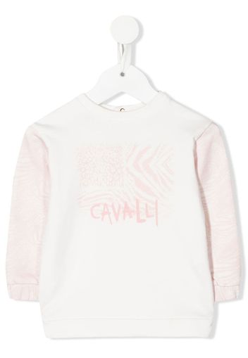 Roberto Cavalli Junior Felpa girocollo - Bianco