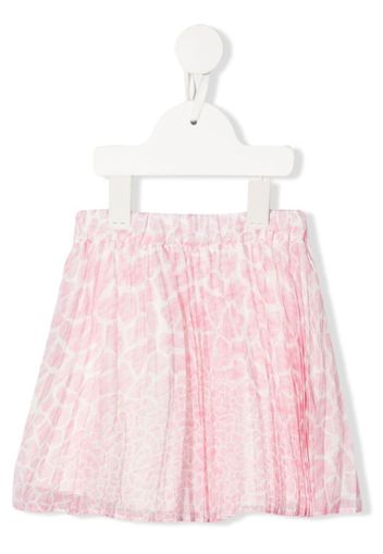 Roberto Cavalli Junior leopard-print pleated-skirt - Rosa