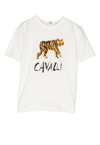 Roberto Cavalli Junior tiger-print T-shirt - Bianco