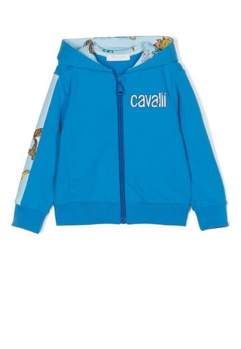 Roberto Cavalli Junior Felpa con stampa - Blu