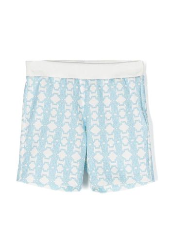 Roberto Cavalli Junior Shorts con stampa monogramma - Bianco