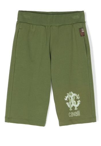 Roberto Cavalli Junior Pantaloni sportivi con stampa - Verde