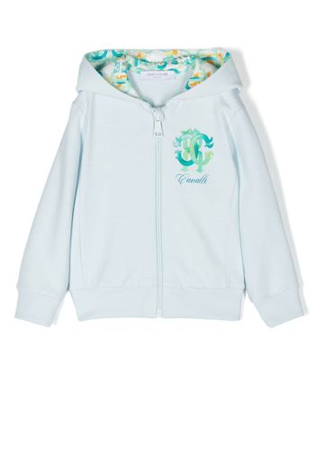 Roberto Cavalli Junior Felpa con monogramma - Blu