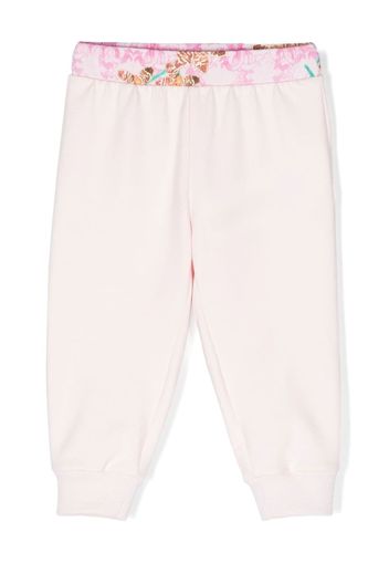 Roberto Cavalli Junior Pantaloni sportivi con ricamo - Rosa