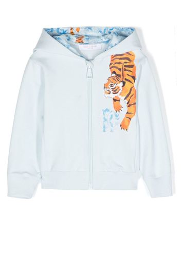 Roberto Cavalli Junior Felpa con stampa - Blu