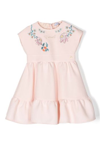 Roberto Cavalli Junior logo-embroidery dress - Rosa