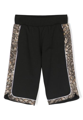 Roberto Cavalli Junior Shorts con stampa - Nero