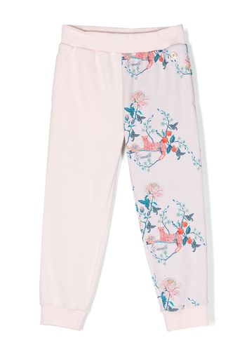 Roberto Cavalli Junior Pantaloni sportivi con stampa - Rosa