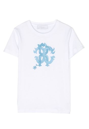 Roberto Cavalli Junior T-shirt con stampa - Bianco