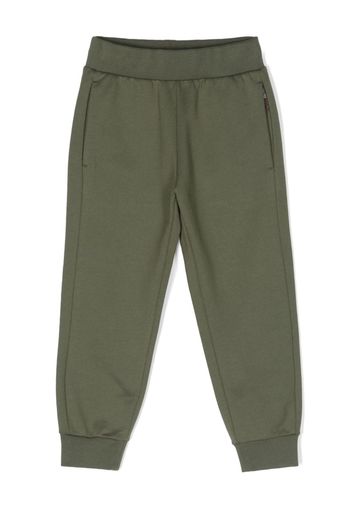 Roberto Cavalli Junior logo-patch cotton trousers - Verde