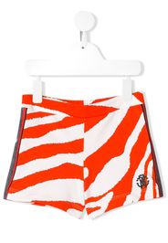 Roberto Cavalli Junior Shorts con stampa Zebra - Rosso