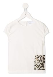 Roberto Cavalli Junior Maglia con tasca e stampa Natural Jaguar - Bianco