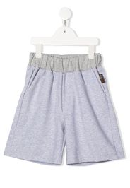 Roberto Cavalli Junior Shorts sportivi con logo - Grigio