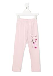 Roberto Cavalli Junior Leggings con stampa - Rosa