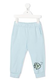 Roberto Cavalli Junior Pantaloni sportivi con stampa - Blu