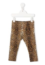 Roberto Cavalli Junior leopard-print leggings - Marrone