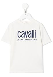 Roberto Cavalli Junior logo-print short-sleeve T-shirt - Bianco