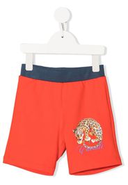 Roberto Cavalli Junior Shorts sportivi con stampa - Rosso