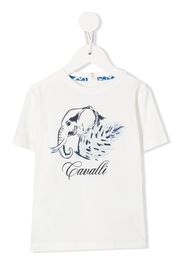 Roberto Cavalli Junior animal-print T-Shirt - Bianco