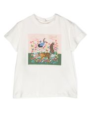 Roberto Cavalli Junior graphic-print cotton T-shirt - Bianco