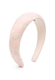 Roberto Cavalli Junior floral-embroidered head band - Rosa