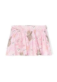 Roberto Cavalli Junior bear-print miniskirt - Rosa