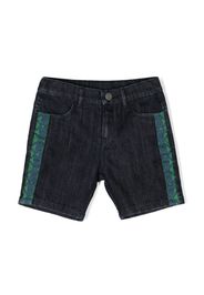 Roberto Cavalli Junior Shorts denim con ricamo - Blu