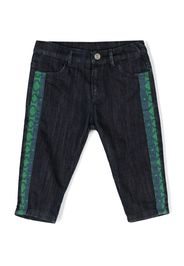 Roberto Cavalli Junior Pantaloni con ricamo - Blu